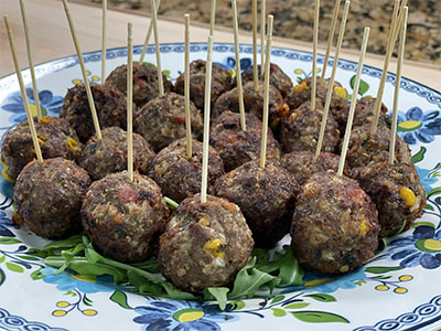 Mini Meatballs with Bacon and Cilantro